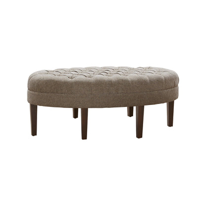 Madision Park Chase Surfboard Tufted Upholstered Ottoman with Solid Wood