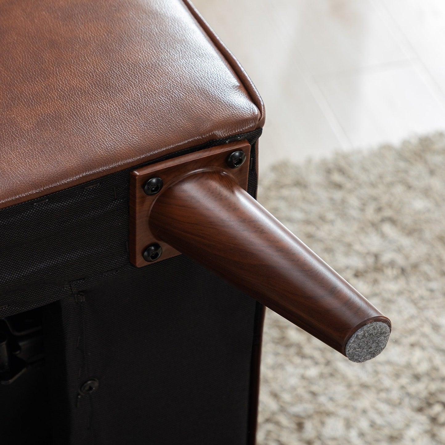 Pushback Recliner Chair, Fabric Armchair Push Back Recliner with Rivet Decoration, Single Sofa Accent Chair