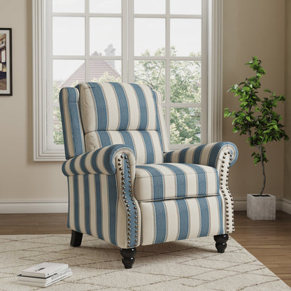 Manual Pushback Recliner Chairs with Nailhead Trim