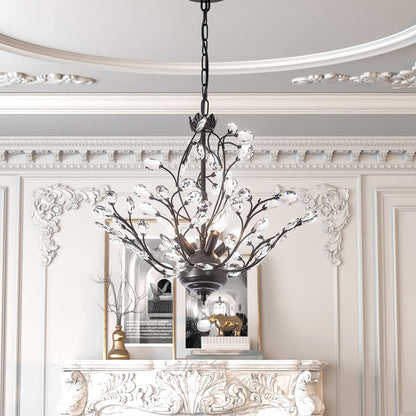 Maxax 4 - Light Unique Classic / Traditional Chandelier with Crystal Accents