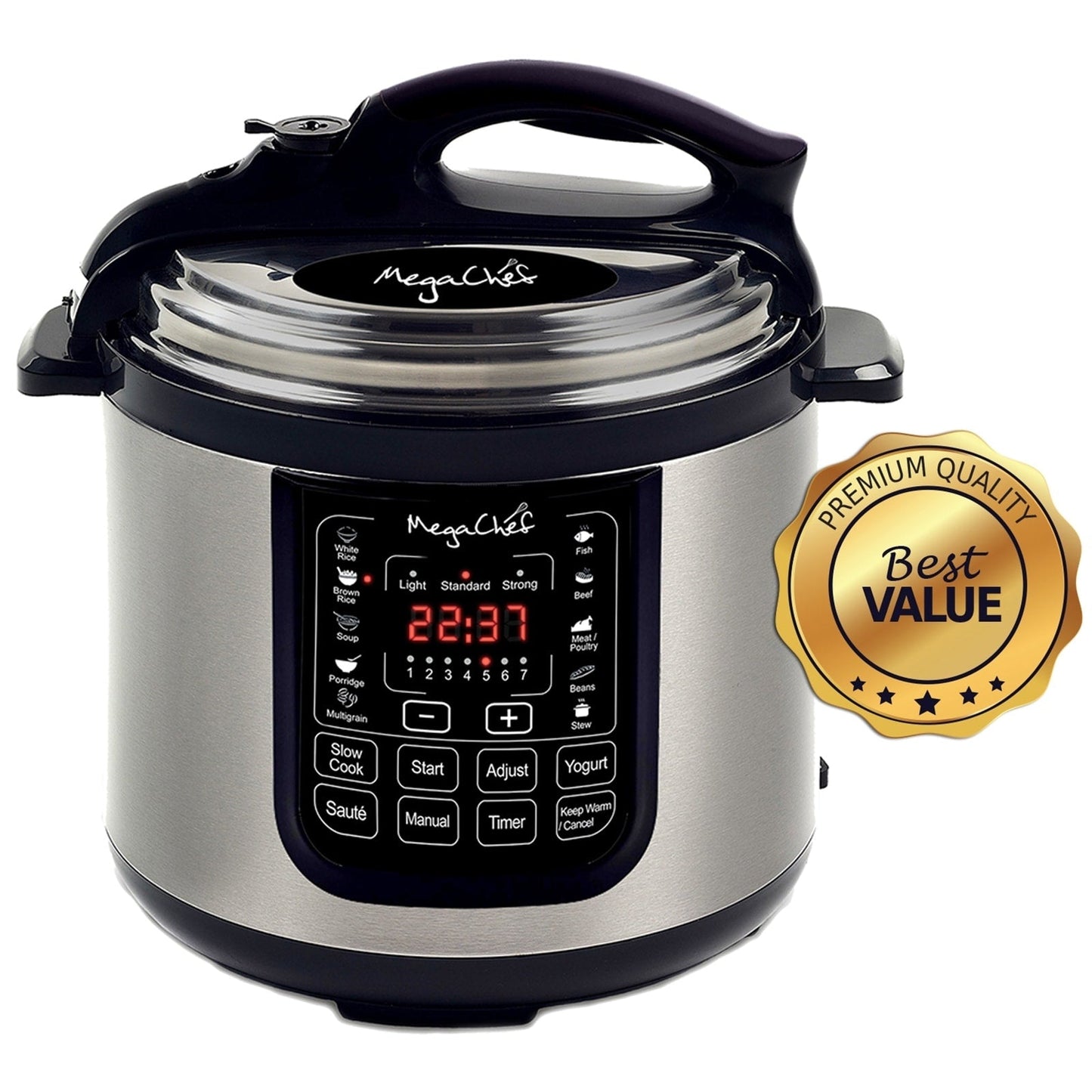 MegaChef Digital Countertop Pressure Cooker with 8 Quart Capacity