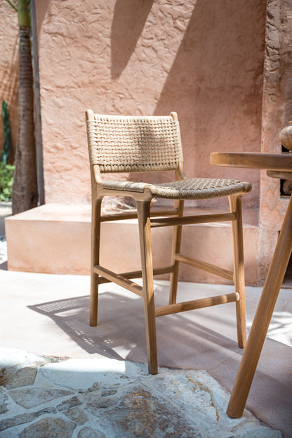 Melia Indoor Outdoor Teak Counter Stool