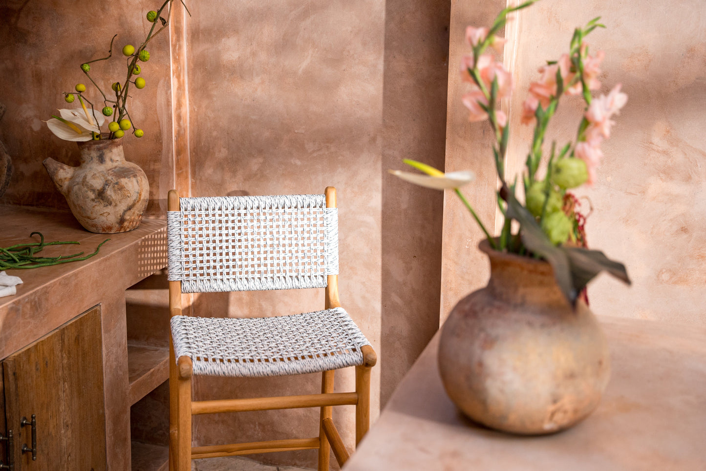 Melia Indoor Outdoor Teak Counter Stool