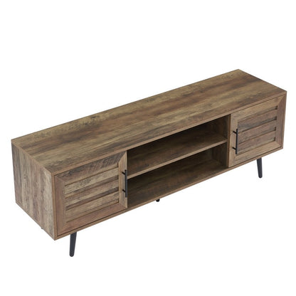 Mid-Century Modern TV Stand For TVs Up To 70 Entertainment Center Media Console - 20.5'' H X 59'' W X 15.5'' D