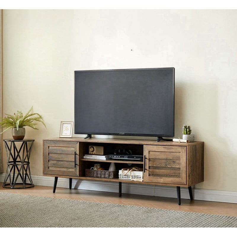 Mid-Century Modern TV Stand For TVs Up To 70 Entertainment Center Media Console - 20.5'' H X 59'' W X 15.5'' D