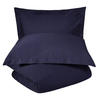 Superior 300-Thread Count Cotton Percale Duvet Cover Set