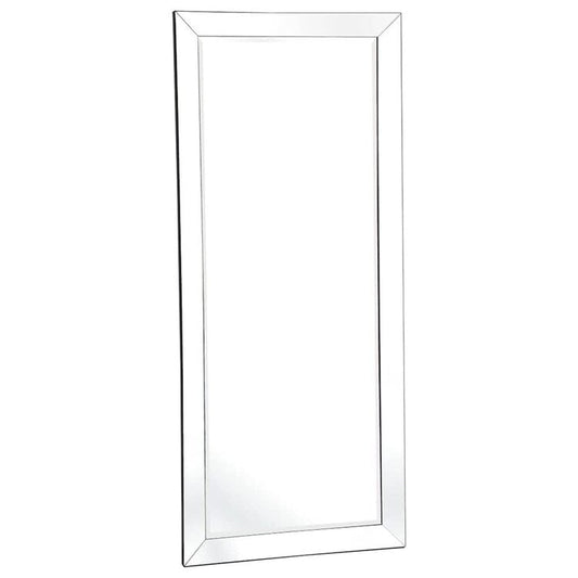 Faux Wood Full Length Mirror for a Clear, Full-View Reflection and Enhanced Room Ambiance - Silver - Full Length