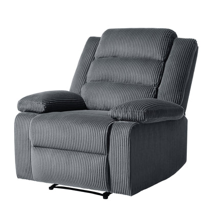 Modern Corduroy Manual Recliner Chair, Lounger Adjustable Recliners with Wide Armrest