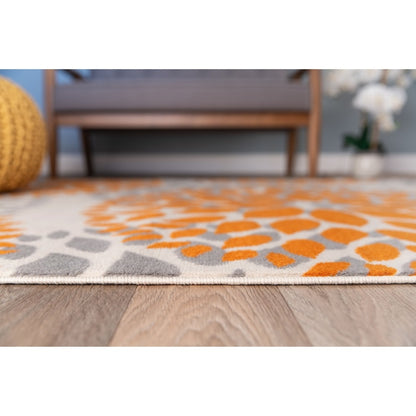 World Rug Gallery Modern Floral Circles Area Rug