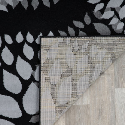 World Rug Gallery Modern Floral Circles Area Rug