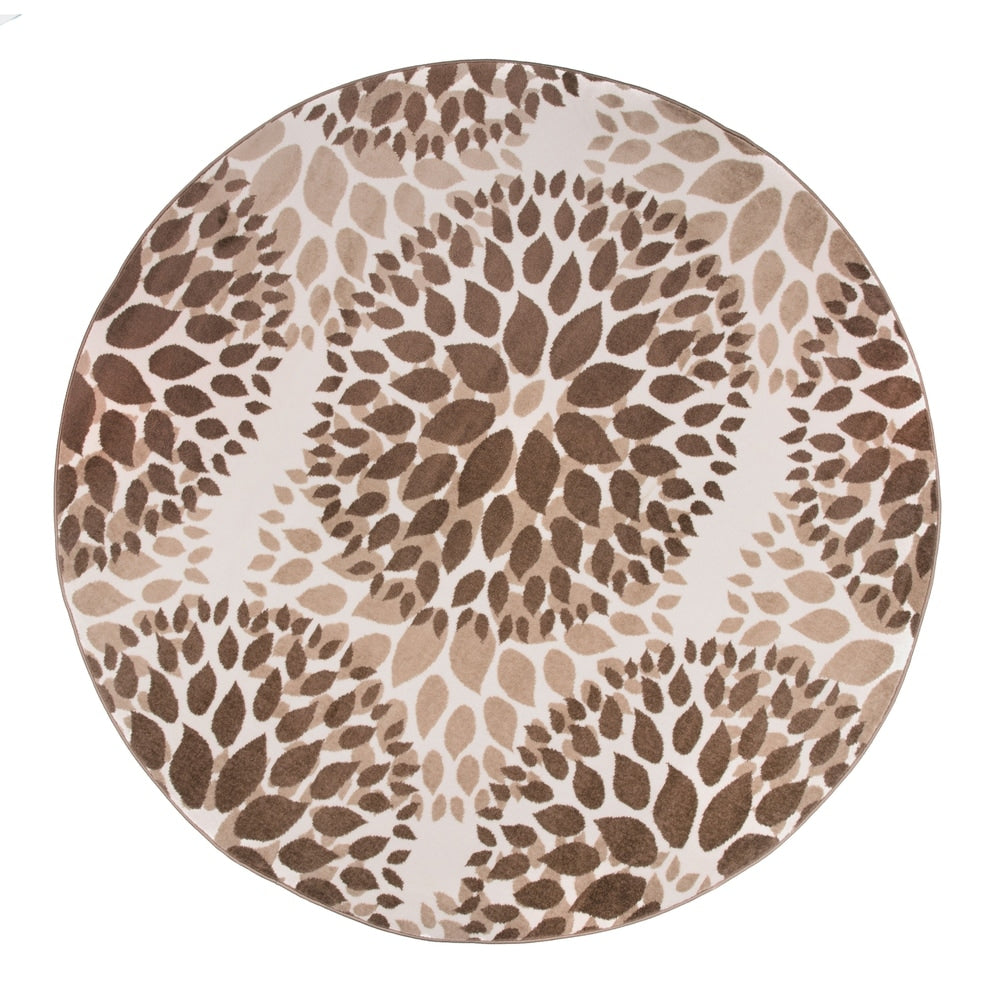 World Rug Gallery Modern Floral Circles Area Rug