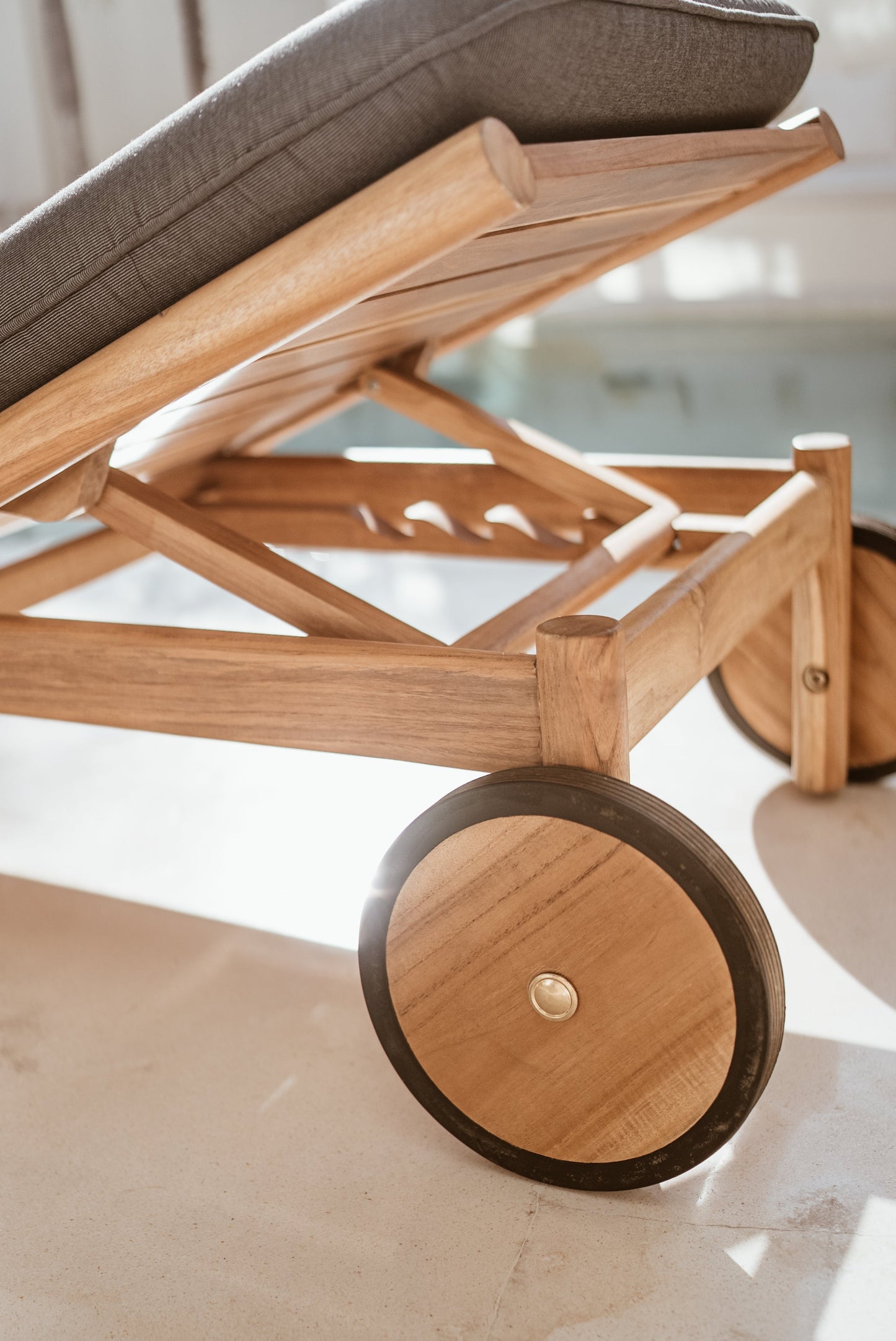 Nandini Outdoor Teak Sun Lounger