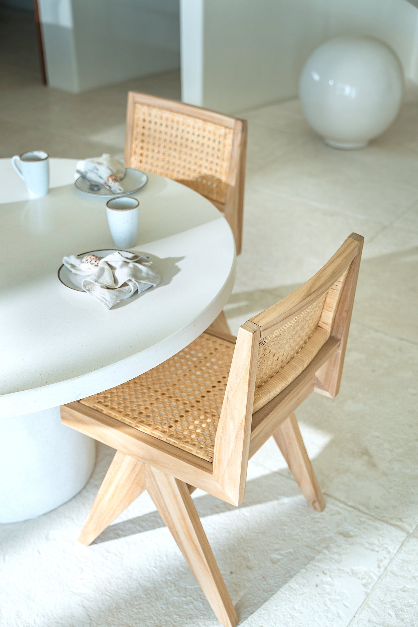 Nilah Teak and Rattan Dining Chair