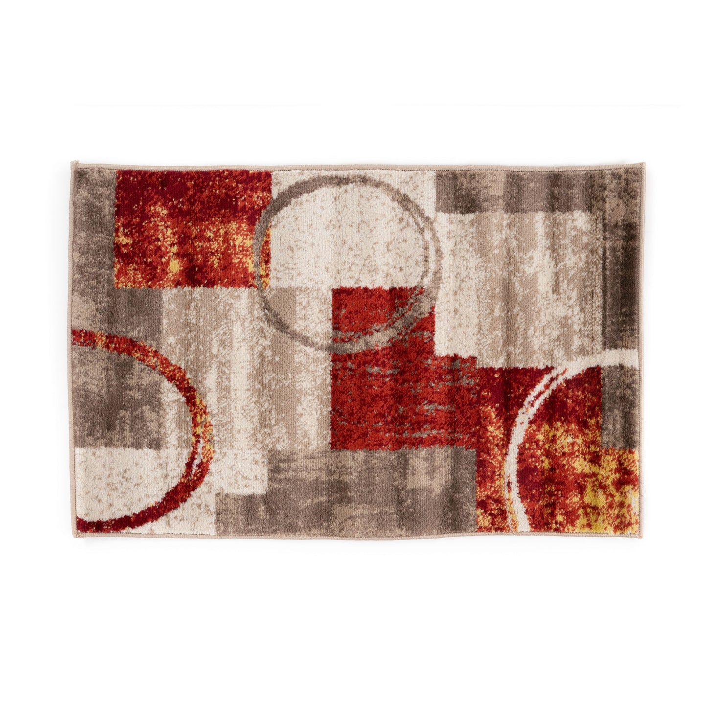 World Rug Gallery Abstract Polypropylene Machine-Made Circle Area Rug