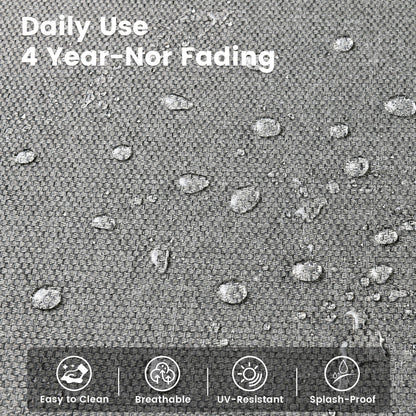 OVIOS 9 Pieces Outdoor Wicker Swivel Chair Set With Fire Table