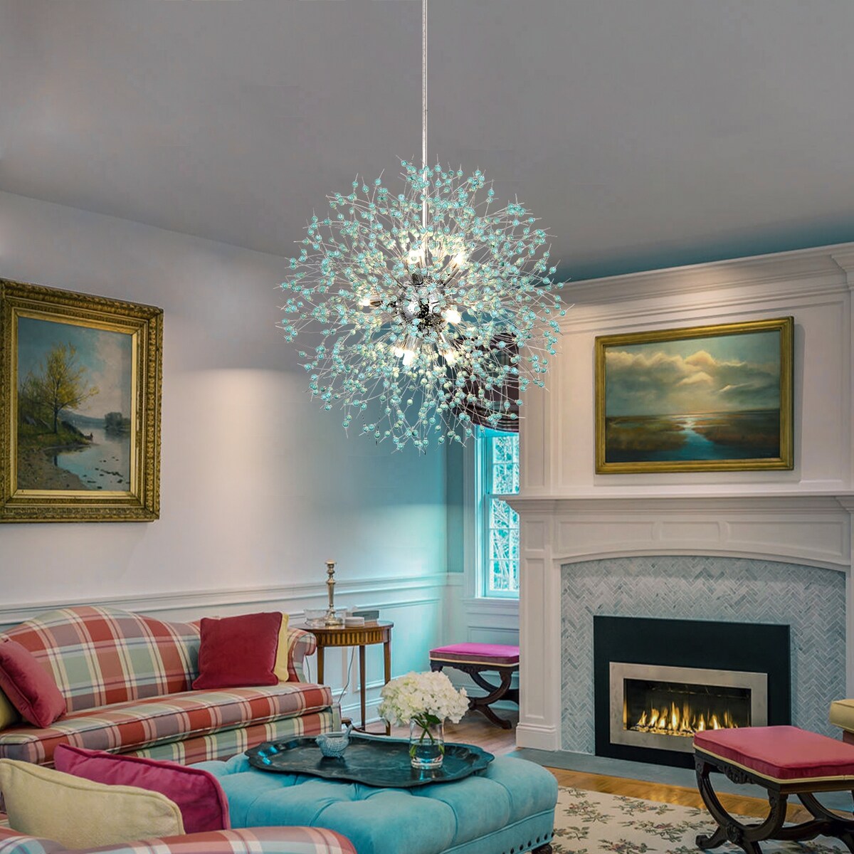 OYIPRO Modern Firework Sputnik Chandelier Crystal Pendant Lighting