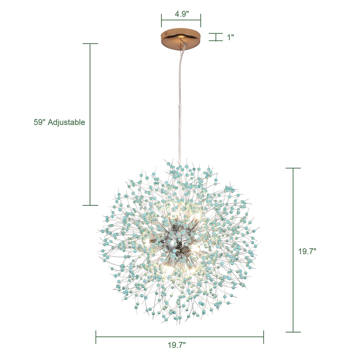 OYIPRO Modern Firework Sputnik Chandelier Crystal Pendant Lighting