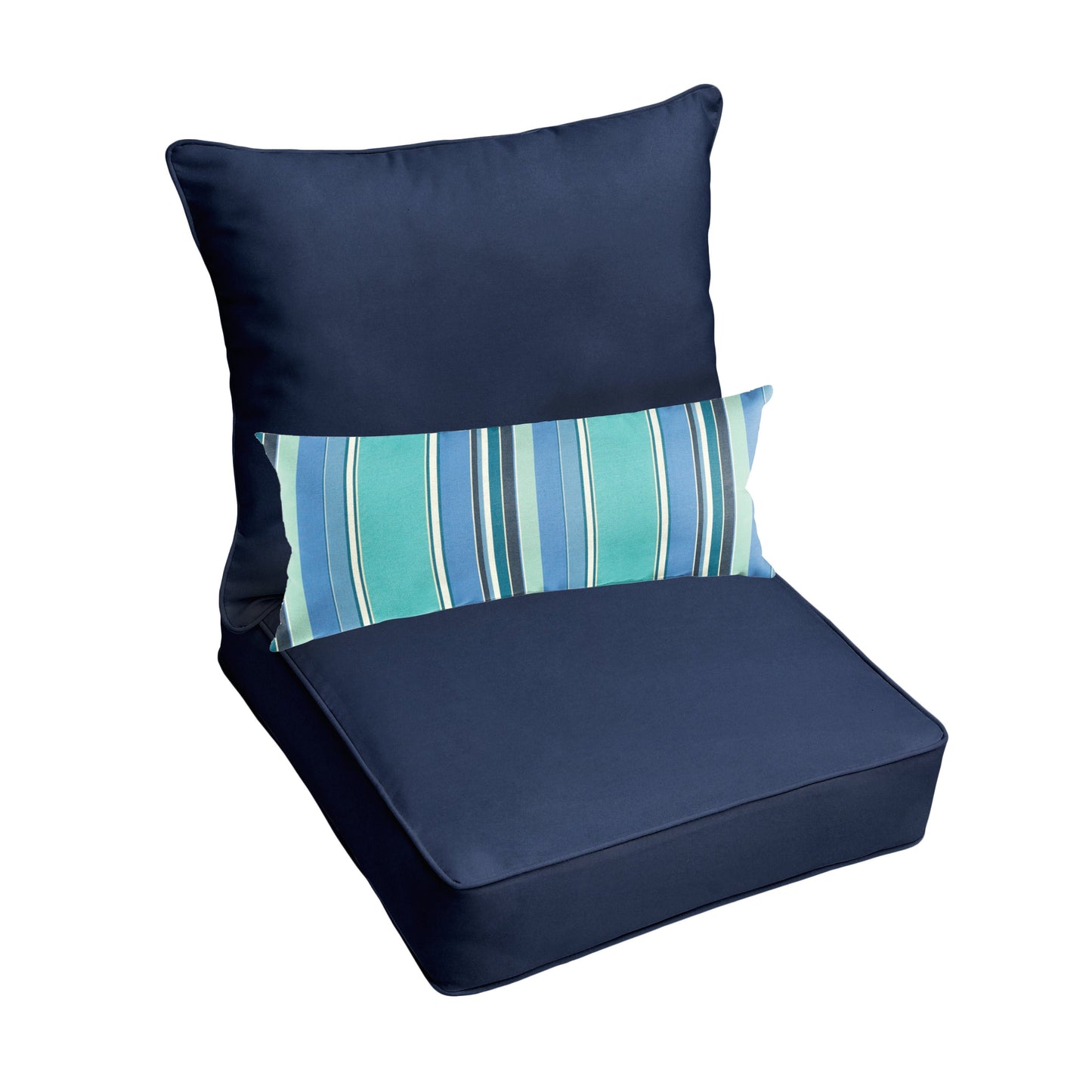 Oakley Sunbrella Solid Indoor/ Outdoor Corded Pillow and Chair Cushion Set