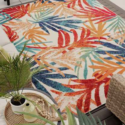 Origin Coastal Floral Indoor/Outdoor Area Rug.