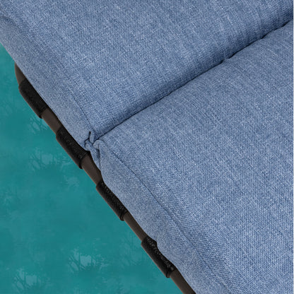 Outdoor Adjustable Patio Chaise Lounge Chair with Cushion Beach Poolside