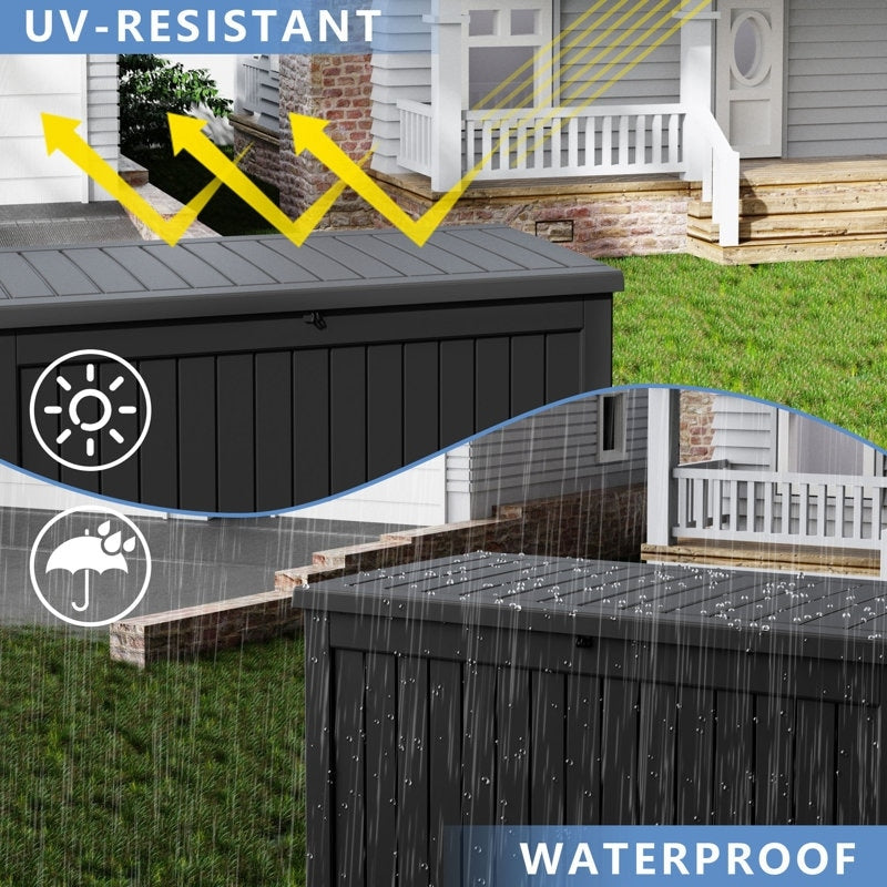 Outdoor Patio Storage Resin Lockable Deck Box