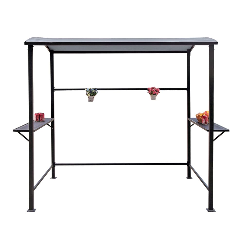 Outdoor 5 ft. x 8 ft. Steel Frame Grill Gazebo Canopy Barbecue Shelter