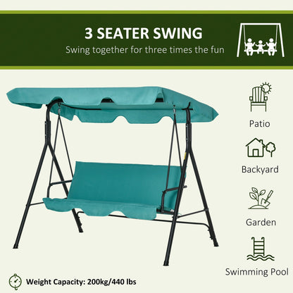 Outsunny 3-Person Porch Lawn Swing