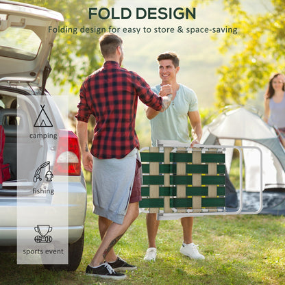 Outsunny Set of 4 Patio Folding Chairs, Classic Outdoor Camping Chairs, Portable Lawn Chairs for Camping