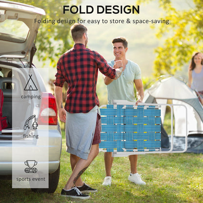 Outsunny Set of 4 Patio Folding Chairs, Classic Outdoor Camping Chairs, Portable Lawn Chairs for Camping