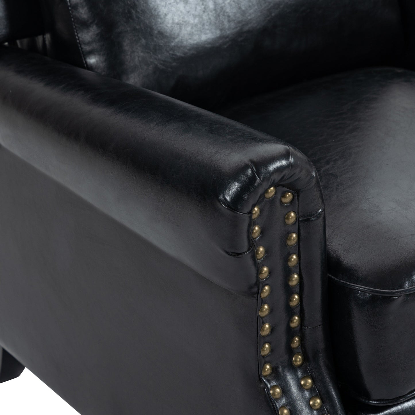 Manual Pushback Recliner Chairs with Nailhead Trim
