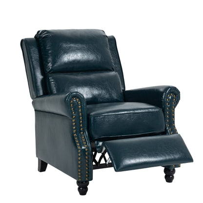 Manual Pushback Recliner Chairs with Nailhead Trim