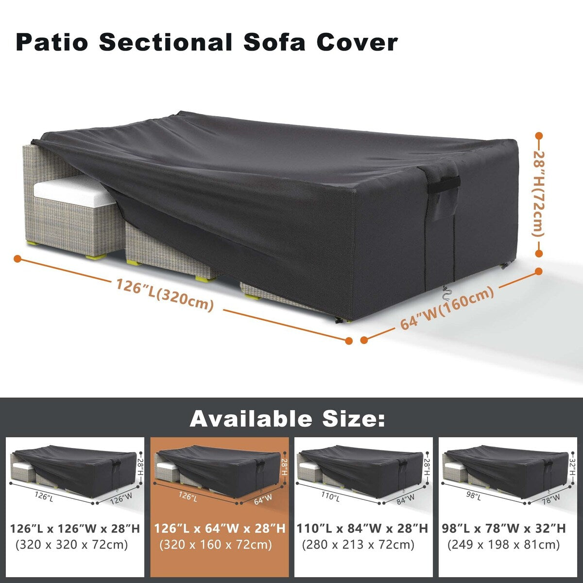 Waterproof Patio Furniture Set Cover Outdoor Sectional Sofa Cover