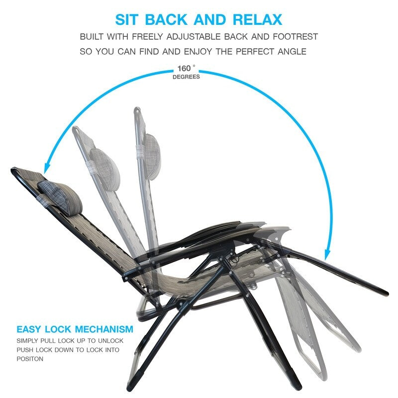 Sun-Ray 1pc Oversized Zero Gravity Chair