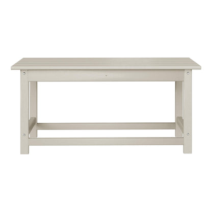 Polytrends Laguna Hdpe All Weather Outdoor Patio Rectangular Coffee Table