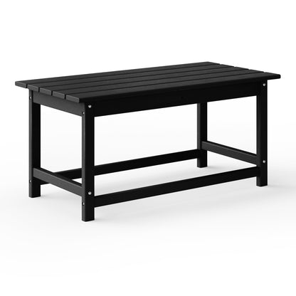 Polytrends Laguna Hdpe All Weather Outdoor Patio Rectangular Coffee Table