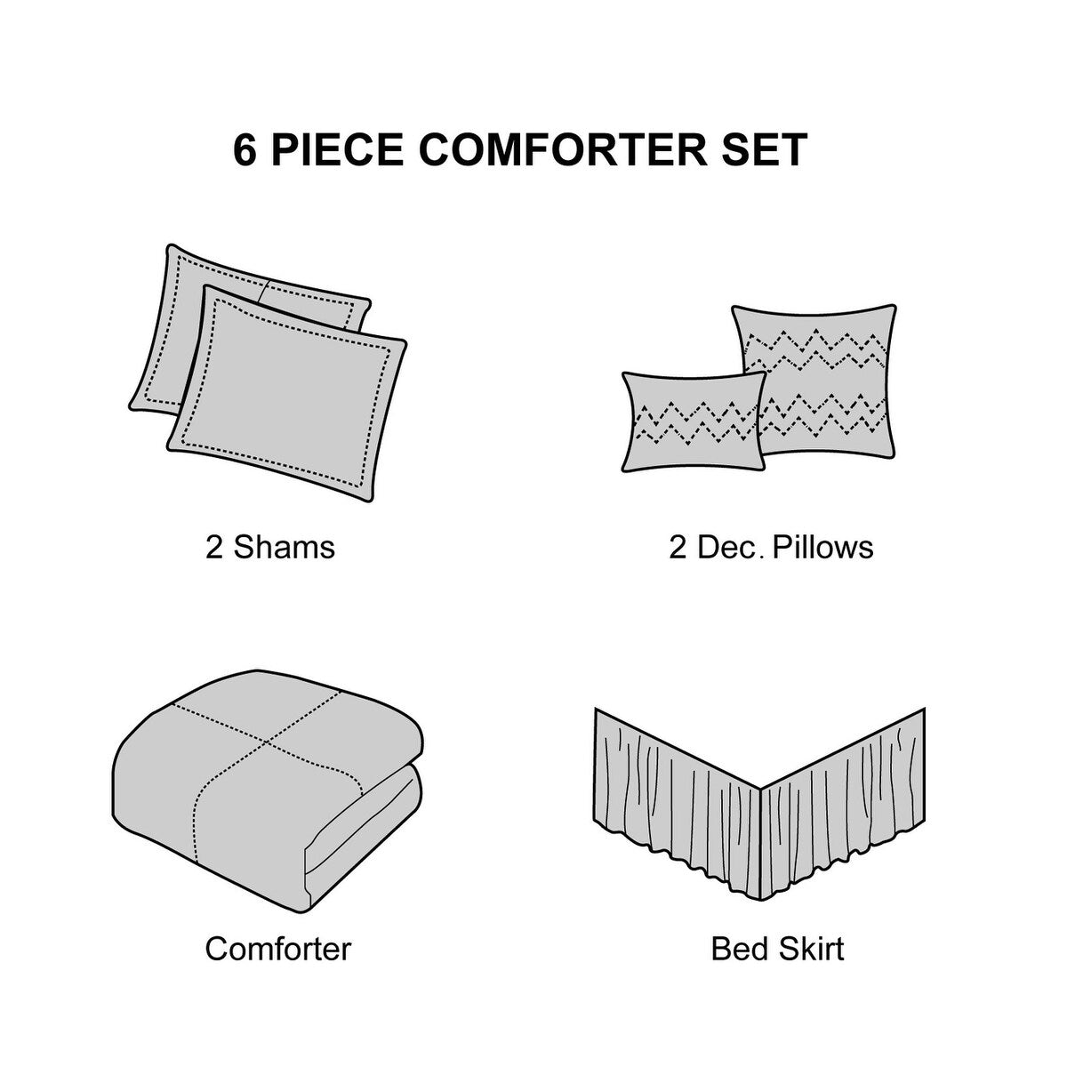 Porch & Den Summerfield Jacquard Medallion 6-piece Comforter Set