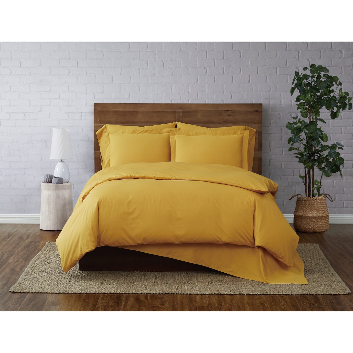 Brooklyn Loom Tight-Weave Cotton Percale Duvet Set