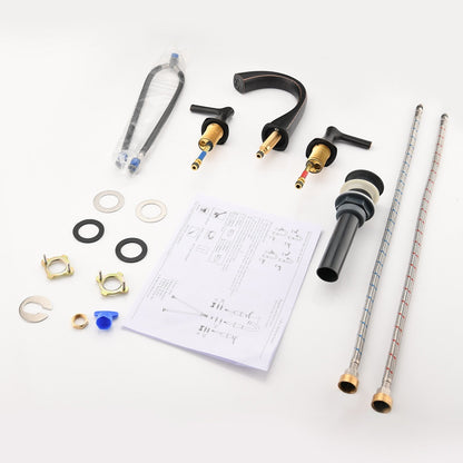 Proox 8 Widespread Bathroom SpotShield Basin Faucet w/ Drain Assembly