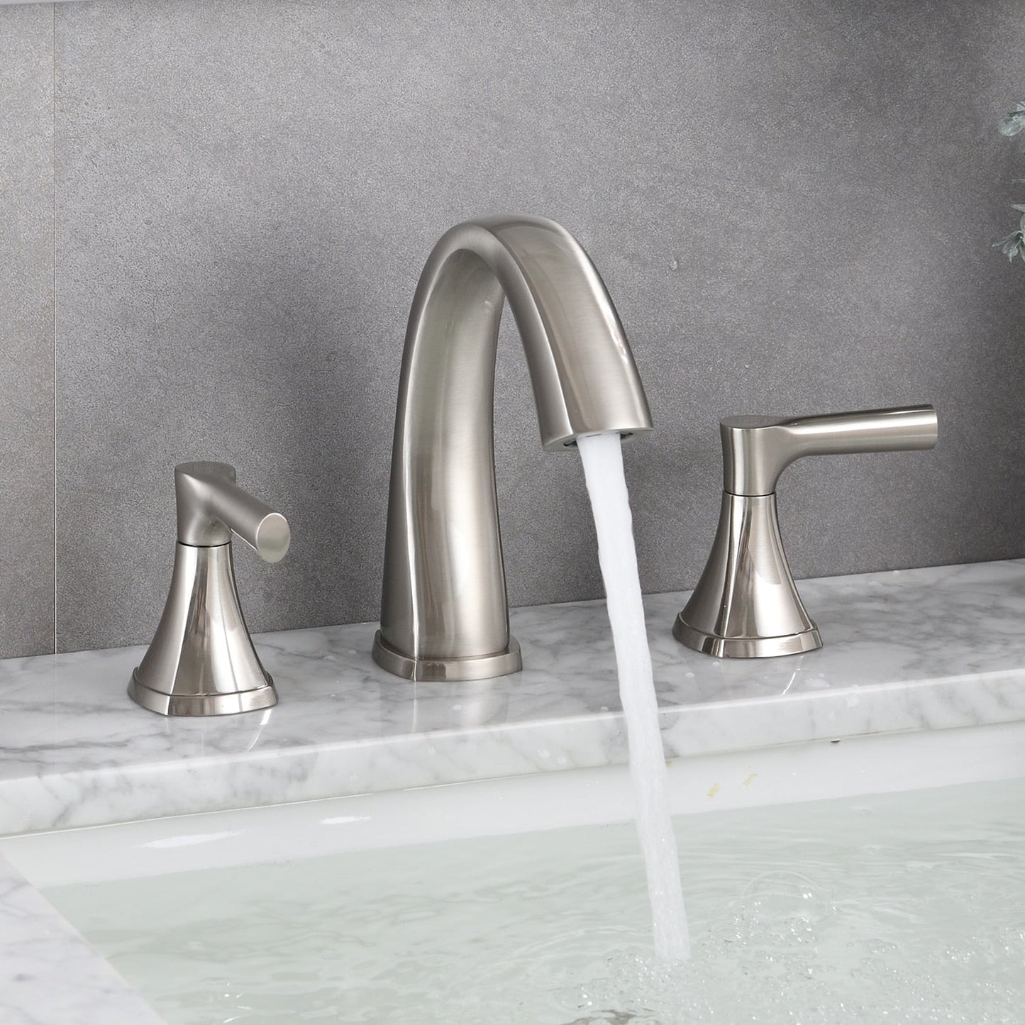 Proox 8 Widespread Bathroom SpotShield Basin Faucet w/ Drain Assembly