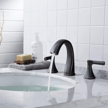 Proox 8 Widespread Bathroom SpotShield Basin Faucet w/ Drain Assembly