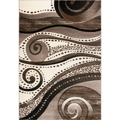 Rhodes Collection Abstract Swirl Area Rug
