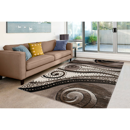 Rhodes Collection Abstract Swirl Area Rug