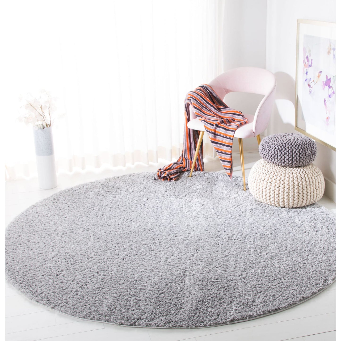 SAFAVIEH August Wilhelma Shag Solid 1.2-inch Thick Area Rug