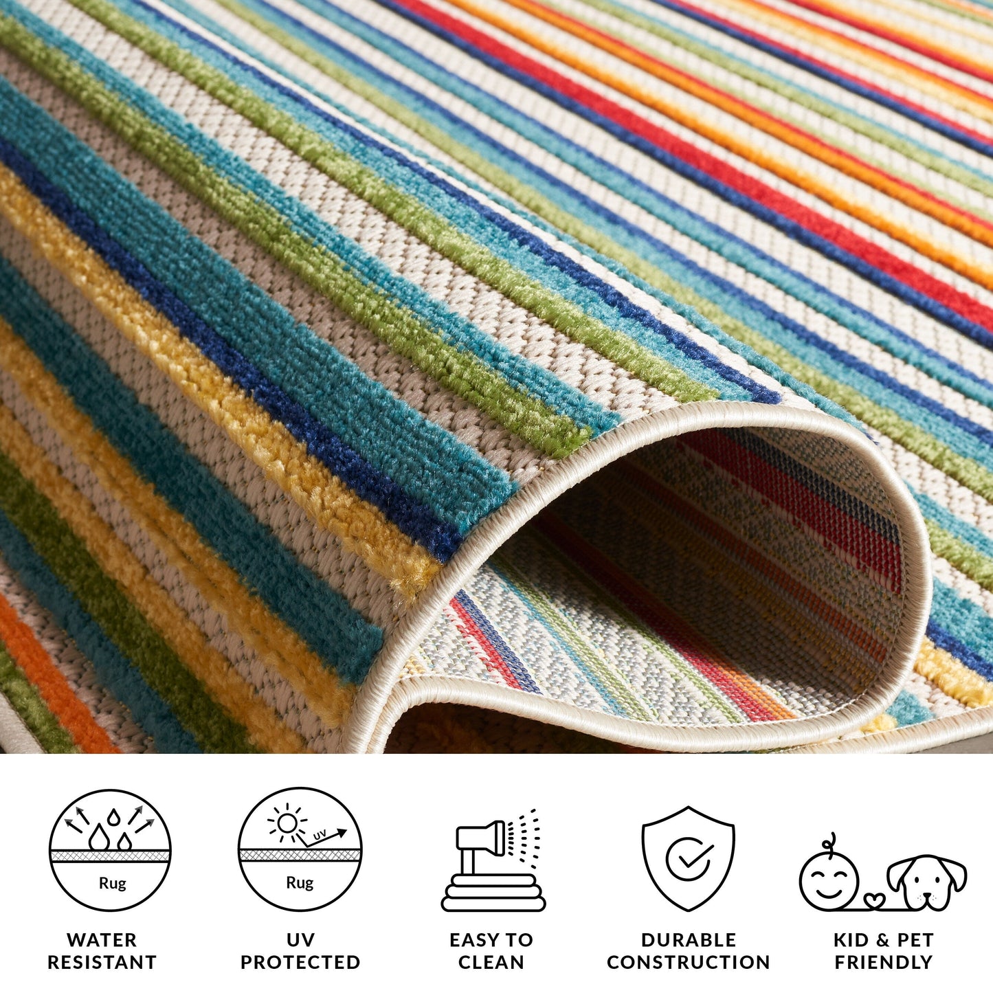 SAFAVIEH Cabana Gafia Indoor/ Outdoor Waterproof Patio Stripe Rug