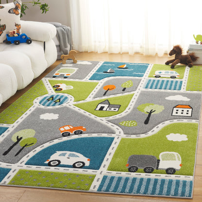 SAFAVIEH Carousel Kids Lumnie Neighborhood Rug