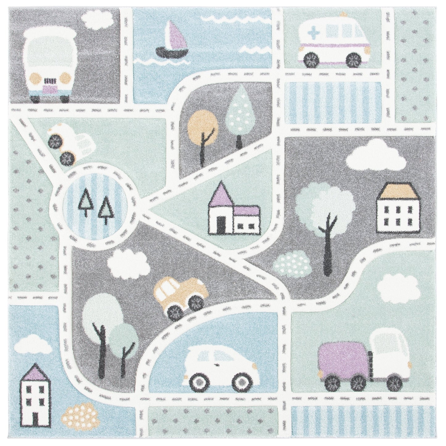 SAFAVIEH Carousel Kids Lumnie Neighborhood Rug