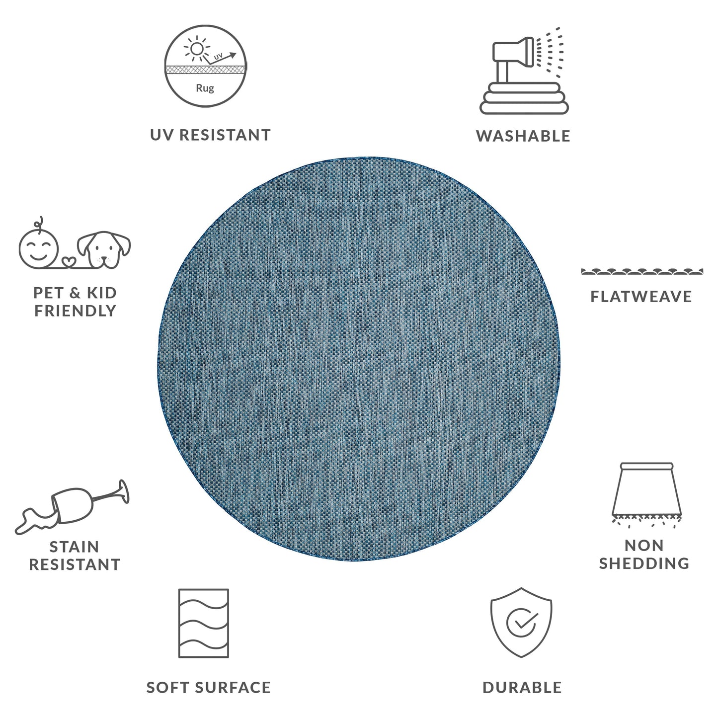 SAFAVIEH Courtyard Begajeta Indoor/Outdoor Waterproof Patio Backyard Rug.