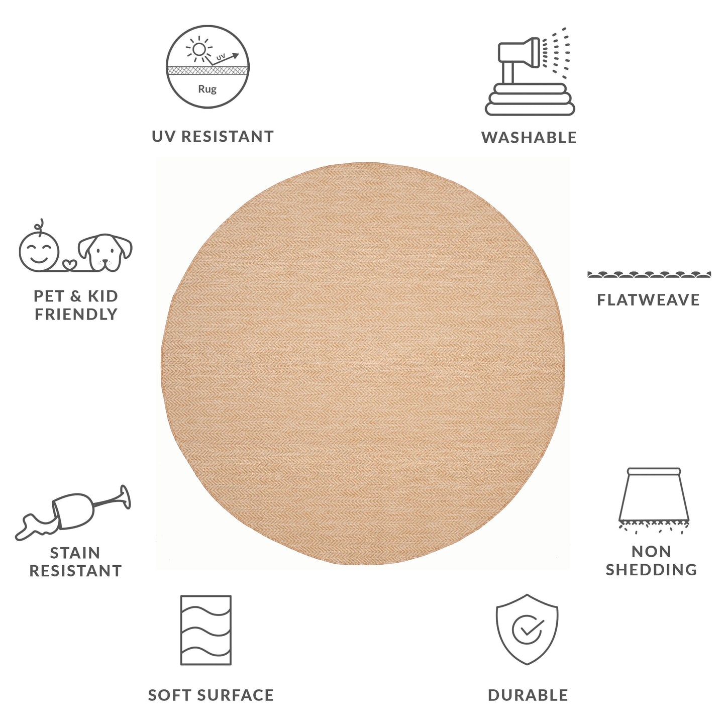 SAFAVIEH Courtyard Ilmur Indoor/ Outdoor Waterproof Patio Backyard Rug