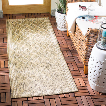 SAFAVIEH Courtyard Janell Trellis Indoor/ Outdoor Waterproof Patio Backyard Rug