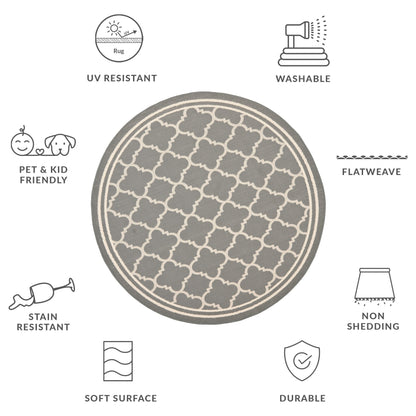 SAFAVIEH Courtyard Kristelle Indoor/ Outdoor Waterproof Patio Backyard Rug